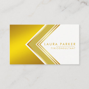Carte De Visite Moderne Professional Geometrie Gold Finance