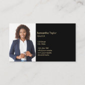 Carte De Visite Moderne Professional Immobilier Mountain Realty Bu (Dos)