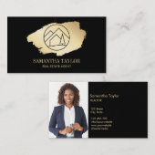 Carte De Visite Moderne Professional Immobilier Mountain Realty Bu (Devant / Derrière)