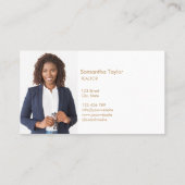 Carte De Visite Moderne Professional Immobilier Mountain Realty Bu (Dos)