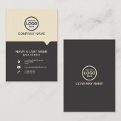 Carte De Visite Moderne Professionnel 2 couleurs ajoutez votre log (Devant / Derrière)