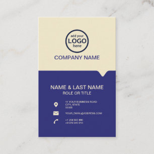 Carte De Visite Moderne Professionnel 2 couleurs ajoutez votre log