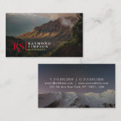 Carte De Visite Moderne Professionnel 2 Photos Monogramme Photogra (Devant / Derrière)