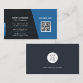 Carte de visite moderne professionnel avec code QR (Devant / Derrière)