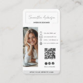 Carte de visite moderne professionnel avec photo e (Devant)