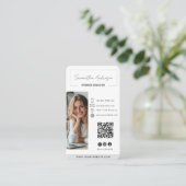 Carte de visite moderne professionnel avec photo e (Debout devant)