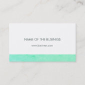 Carte De Visite Moderne Professionnel Bleu Bleu Blanc Simple Turqu (Dos)