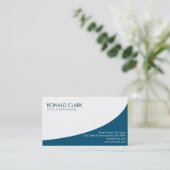 Carte De Visite Moderne professionnel bleu de mer clair Automative (Debout devant)