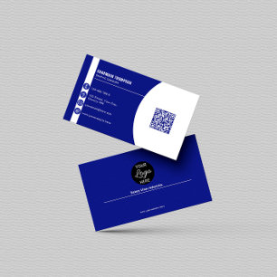Carte De Visite Moderne Professionnel Bleu foncé élégant