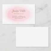 Carte De Visite Moderne Professionnel Blush Rose Or Élégant Simple (Devant / Derrière)