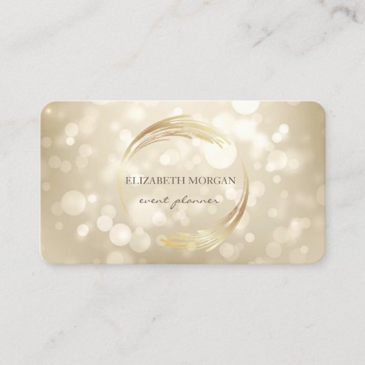 Carte De Visite Moderne Professionnel Bokeh Géométrique (Devant)