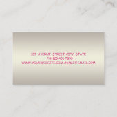 Carte De Visite Moderne Professionnel Charme Lumineux, Faux Lashes (Dos)