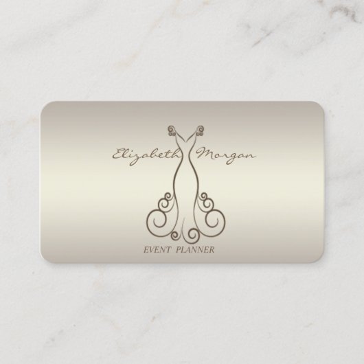 Carte De Visite Moderne Professionnel Charme Lumineux, Robe (Devant)