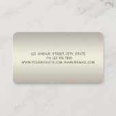 Carte De Visite Moderne Professionnel Charme Lumineux, Robe (Dos)