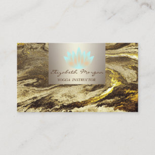 Carte De Visite Moderne Professionnel Charmeant, Lotus, Marbre