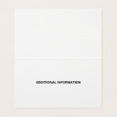 Carte De Visite Moderne professionnel classique vert noir élégant (Intérieur déplié)