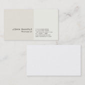 Carte De Visite Moderne Professionnel Classy Clean Plain (Devant / Derrière)