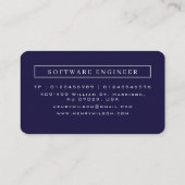 Carte De Visite Moderne,Professionnel,Conception simple (Dos)