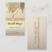 Carte De Visite Moderne Professionnel , Confettis Dorés , Gouttes (Devant / Derrière)