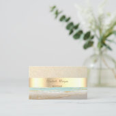 Carte De Visite Moderne Professionnel, Confettis Dorés, Rayure (Debout devant)