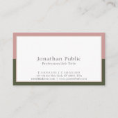 Carte De Visite Moderne professionnel de couleurs élégantes (Devant)