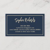 Carte De Visite Moderne professionnel de la photo Introduction (Dos)