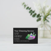 Carte De Visite Moderne professionnel de nettoyage (Debout devant)