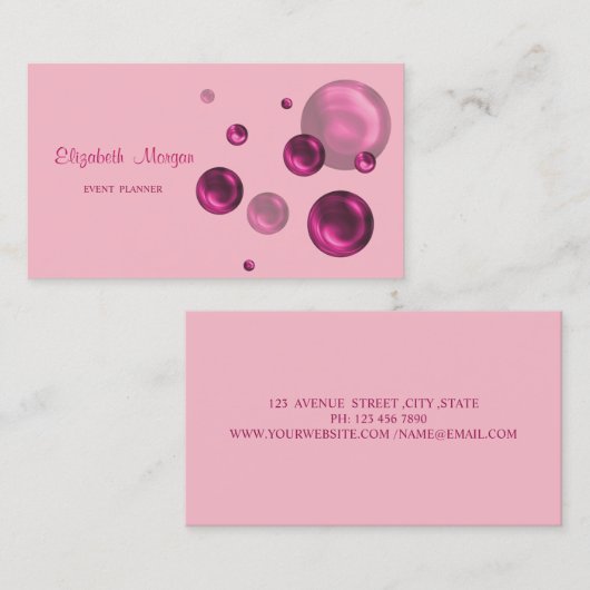 Carte De Visite Moderne Professionnel Design Simple, Points (Devant / Derrière)