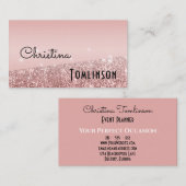 Carte De Visite Moderne professionnel d'or de rose de beauté rose (Devant / Derrière)