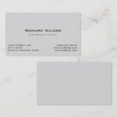 Carte De Visite Moderne Professionnel élégant Blanc simple (Devant / Derrière)