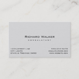 Carte De Visite Moderne Professionnel élégant Blanc simple