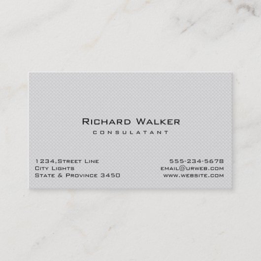 Carte De Visite Moderne Professionnel élégant Blanc simple (Devant)