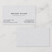 Carte De Visite Moderne Professionnel élégant Blanc simple (Devant / Derrière)