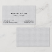 Carte De Visite Moderne Professionnel élégant Blanc simple (Devant / Derrière)