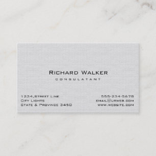 Carte De Visite Moderne Professionnel élégant Blanc simple
