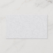 Carte De Visite Moderne Professionnel élégant Blanc simple (Dos)