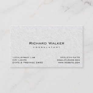 Carte De Visite Moderne Professionnel élégant Blanc simple