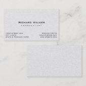 Carte De Visite Moderne Professionnel élégant Blanc simple (Devant / Derrière)