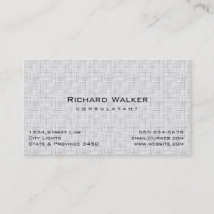 Carte De Visite Moderne Professionnel élégant Blanc simple