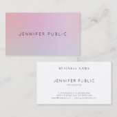 Carte De Visite Moderne Professionnel Élégant Couleurs Design simp (Devant / Derrière)