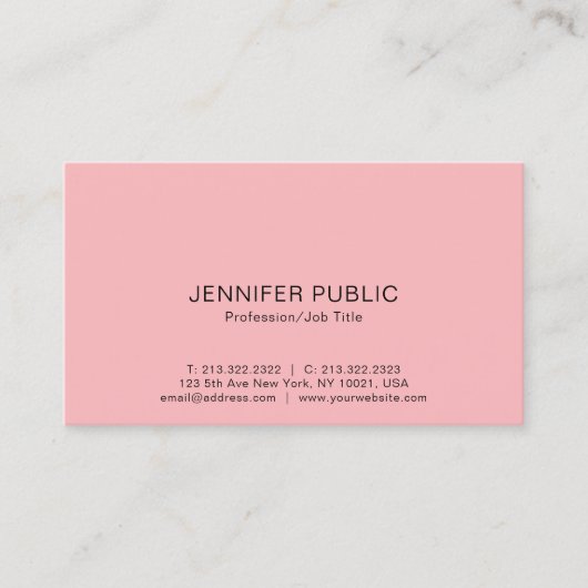 Carte De Visite Moderne Professionnel Élégant Couleurs Simple Simp (Devant)