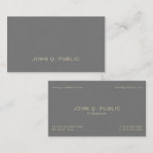 Carte De Visite Moderne Professionnel Élégant Créatif Ultra Épais (Devant / Derrière)