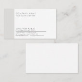 Carte De Visite Moderne Professionnel Élégant Entreprise Plain (Devant / Derrière)