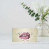 Carte De Visite Moderne Professionnel Élégant Glittère-Lips (Debout devant)
