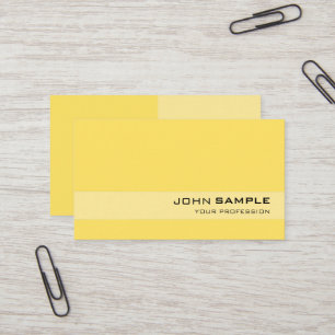 Carte De Visite Moderne Professionnel Élégant Jaune Design simple