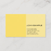 Carte De Visite Moderne Professionnel Élégant Jaune Design simple (Dos)