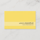 Carte De Visite Moderne Professionnel Élégant Jaune Design simple (Devant)