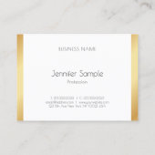 Carte De Visite Moderne professionnel élégant Modèle tendance Or (Dos)