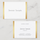 Carte De Visite Moderne professionnel élégant Modèle tendance Or (Devant / Derrière)