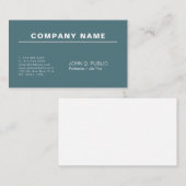Carte De Visite Moderne Professionnel élégant Plain (Devant / Derrière)